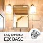 LOHAS LED G25 Globe Bulb 60W Equivalent, Bathroom Vanity Round LED Light Bulb 9W 800LM Warm White 2700K, E26 Base Make up Light, G25 Globe Light Bulbs Bathroom Kitchen for Decorative Light, 4 Pack