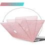 B BELK MacBook Air 13 Inch Case 2010-2017 Release A1369 A1466 Model, Sparkly Bling Crystal Smooth Slim PU Leather Hard Case with Keyboard Cover Compatible with MacBook Air 13.3 Inch, Shining Rose Gold