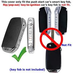 2x Coolbestda Rubber Push Start Key Fob Glove Protector Case Holder for 2021 2020 2019 Telluride Seltos Soul Forte GT EX Sportage Sorento Cerato Niro (Key in ignition OR Flip Key NOT FIT)