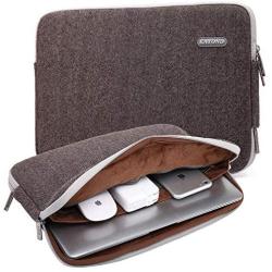 KAYOND Herringbone Woollen Water-Resistant for 11-11.6 Inch Laptop Sleeve Case Bag (11-11.6 Inches, Brown)
