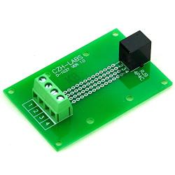 Electronics-Salon RJ9 4P4C Right Angle Jack Breakout Board, Terminal Block Connector.