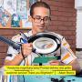 Brightech LightView PRO - LED Magnifying Glass Desk Lamp for Close Work - Bright, Lighted Magnifier for Reading, Crafts & Pro Tasks - Light Color Adjustable & Dimmable 1.75x (Black)