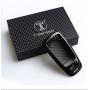 M.JVisun Genuine Carbon Fiber Key Fob Cover for Audi A4 A4L A5 A6 A7 A8 Q5 Q7 R8 RS Q3 RS4 RS5 RS7 S4 S5 S6 S7 S8 SQ5 SQ7 TT TTS TT-RS Smart Car Remote Key, Car Key Fob Case for Men Women - Black