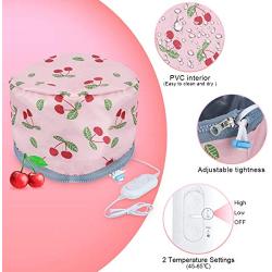 110V Hair Care Hat, GLAMADOR Electric Hair Cap, Thermal Cap for Home Hair Spa Hair Steamer Cap Beauty Nourishing Hair Care Hat with 2 Level Temperature Control