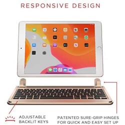 Brydge 10.2 Wireless Keyboard | Compatible with iPad (7th Gen, 2019 & 8th Gen, 2020) | Backlit Keys | Long Battery Life | (Gold)