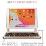 Brydge 10.2 Wireless Keyboard | Compatible with iPad (7th Gen, 2019 & 8th Gen, 2020) | Backlit Keys | Long Battery Life | (Gold)