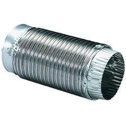 Deflecto Aluminum Duct with Connectors, Semi Ridgid, Flexible , 4'' x 2, Silver (AM42)