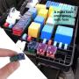 10 Pc Automotive TALL/STANDARD PROFILE JCASE Fuse 20 Amp Fuse Kit for Ford, Chevy/GM, Nissan, and Toyota Pickup Trucks, Cars and SUVs