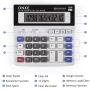 Calculator, ONXE Standard Function Scientific Electronics Desktop Calculators, Dual Power, Big Button 12 Digit Large LCD Display, Handheld for Daily and Basic Office (White)