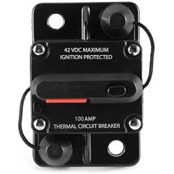 ANJOSHI 100A 30A-250A Manual Reset Circuit Breaker Car Bus Truck Caravan Boat RV Vehicle Marine Inline Stereo Audio Panel Mounting Replacement Fuse Protector for Overload Protection