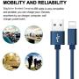 RoFI Compatible Phone Cable, [2Pack] 0.6M Nylon Braided Fast Charging USB Cord Replcement for Phone X 8 8 Plus 7 7 Plus 6s 6s Plus 6 6 Plus 5 5S 5C SE Pad Air Mini and More (2 Pack Dark Blue, 2 FT)