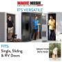 Magic Mesh Deluxe- Black- Hands Free Magnetic Screen Door, Mesh Curtain Keeps Bugs Out, Frame Hook & Loop, Hands Free, Pet & Kid Friendly- Fits Doors up to 39 x 83 Inches