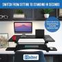 Halter Standing Riser Converter Desk Organizer, 36 Inch Stand Up Desk Monitor Mount, Laptop and Monitor Stand, Height Adjustable Desktop Workstation with Keyboard Tray Computer Stand