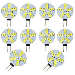 JKLcom G4 LED Bulb 4W G4 Bi-Pin Base 4 Watt LED Light Bulb DC 12V, 4W(Equivalent to 30W Halogen Bulb),for Landscape Ceiling Recessed Puck Lighting,Not-Dimmable,Cool White 6000K,15LED 5730SMD,10 Pack