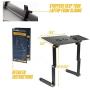 Adjustable Laptop Stand - Use It as a Foldable Standing Desk at The Office, Portable Computer Holder for Writing, Cozy Desk in Bed or on The Sofa - Laptop Table with Cooling Fans - Great as a Gift