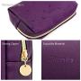 Gonex Small Makeup Bag for Purse PU Vegan Leather Travel Cosmetic Pouch Toiletry Bag for Women Girls Gifts Portable Water-Resistant Daily Storage Organzier Purple Gonex Small Makeup Bag for Purse PU Vegan Leather Travel Cosmetic Pouch Toiletry Bag for Women Girls Gifts Portable Water-Resistant Daily Storage Organzier Purple