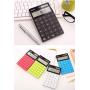 Electronic Desktop Calculator with 12-Digit Large Display, Solar and AA Battery Dual Power Standard 12-Digit Big Display Handheld Function Desktop Calculator (Black 2)