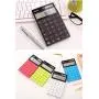 Electronic Desktop Calculator with 12-Digit Large Display, Solar and AA Battery Dual Power Standard 12-Digit Big Display Handheld Function Desktop Calculator (Black 2)