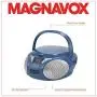MAGNAVOX MD6924-BL Portable Top Loading CD Boombox with AM/FM Stereo Radio in Blue | CD-R/CD-RW Compatible | LED Display | AUX Port Supported | Programmable CD Player |