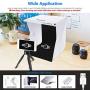 Neewer Mini Photo Studio Box, 22cm Portable Photography Shooting Light Tent, Folding Lighting Softbox with 1 LED Strip 20pcs SMD LED Beads & 4 Backdrops for Product Display, Undimmable/USB Powered