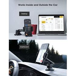 Mpow Car Phone Mount, Washable Strong Sticky Gel Pad with One-Touch Design Dashboard Car Phone Holder Compatible iPhone 12/11 pro/11 pro max/XS/XR/X/8/7, Google Nexus, LG, Huawei and More