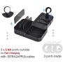 Speedbyte Charging Station for Multiple Devices, 6 Port USB Charging Dock Station Desktop Charger Deviece Organizer Compatible for iPhone ipad Airpods pro iwatch Kindle Tablet