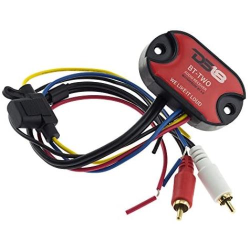 DS18 BT-Two Bluetooth Receiver - IP65 Waterproof Rated, BT 4.0, Remote Trigger Output, Stero Male RCA Output - Allows Connect & Play Integration to Your Audio Device