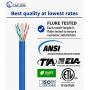 Newyork Cables Cat6A Riser (CMR) 1000ft - 23AWG 4 Pair Solid Bare Copper, 750MHz, Unshielded Twisted Pair (UTP), Available in Blue, White, Green, Black & Yellow Color