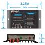 PowMr Solar Charge Controller Waterproof - 10A Charge Controller 12V 24V Auto Load on 24Hours IP68 Waterproof Solar Controller for Lead-Acid Battery (CMP-03 10A)