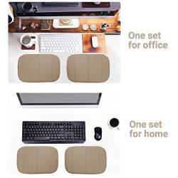 4Pcs Portable Computer Elbow Wrist Pad, AUHOKY 2 Sets Ergonomic Keyboard Wrist Rest Elbow Support Mat for Office Desktop Working Gaming - Memory Foam Relieve Elbow Pain (7.9″×11.8″, Camel)