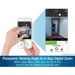 Night Owl Wireless 1080p Panoramic AC Powered Indoor Digital IP Camera with 30 ft. of Night Vision, 2-Way Audio, Motion Detection, Google Assistant Compatible and Remote Viewing Mobile App