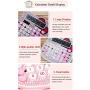 Cute Desk Calculator Cartoon Hellokitty Office Calculator Beauty Rhinestone Calculators Large Display Best Accounting Calculators, Battery Solar Calculator Desktop Calculatos Womens (White)