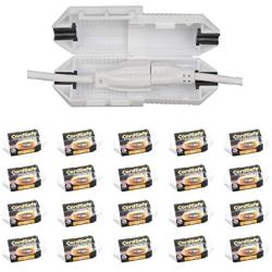20 pk White CordSafe Extension Cord Safety Cover with Water Resistant Seal