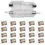 20 pk White CordSafe Extension Cord Safety Cover with Water Resistant Seal