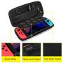 Fintie Carry Case for Nintendo Switch - [Shockproof] Hard Shell Protective Cover Travel Bag w/10 Game Card Slots, Inner Pocket for Nintendo Switch Console Joy-Con & Accessories, Marble Pink