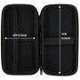 iMangoo Shockproof Carrying Case Hard Protective EVA Case Impact Resistant Travel 12000mAh Bank Pouch Bag USB Cable Organizer Earbuds Sleeve Pocket Accessory Smooth Coating Zipper Wallet Black