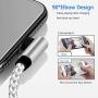 MFI Right Angle Lightning Cable USB iPhone Charger 3Pack 6FT Aluminum Alloy Nylon Braided Cord Compatible withiPhone 11/ Pro/Max/X/XS/XR/XS Max/ 8/ Plus/7/7 Plus/6/6S/6 Plus (White, 6FT)