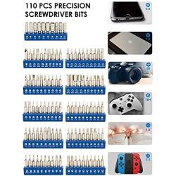 STREBITO Precision Screwdriver Sets 124 in 1 Magnetic Repair Kit with 110 Bits Electronics Tool Kit for Computer, PC, iPhone, Laptop, Cell Phone, MacBook, PS4, Nintendo, Xbox, Game Controller(Blue)