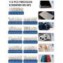 STREBITO Precision Screwdriver Sets 124 in 1 Magnetic Repair Kit with 110 Bits Electronics Tool Kit for Computer, PC, iPhone, Laptop, Cell Phone, MacBook, PS4, Nintendo, Xbox, Game Controller(Blue)