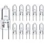 GY6.35 Halogen Bulb 50W Dimmable, Q50/CL/GY6/12V/T3/T4 JC Type GY6.35/G6.35 Bi-pin Base, AC/DC 12V, Warm White 2700K (10 Pack)