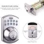 Keypad Deadbolt, Tacklife Electronic Keypad Lock Single Cylinder Front Door Handleset with Polo Knob Featuring 1-Touch Motorized Locking, Auto Locking and Easy to Install, Satin Nickel- EKPH1A
