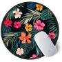 ITNRSIIET [20% Larger] Mouse Pad with Stitched Edge Premium-Textured Mouse Mat Waterproof Non-Slip Rubber Base Round Mousepad for Laptop PC Office 8.7×8.7×0.12 inches, Beautiful Floral
