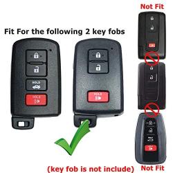 Alegender Soft TPU Key Fob Cover Case Remote Holder Skin Glove Fit for 2019 2020 2021 Toyota Tacoma 4Runner Sequoia 2017 2018 Highlander Avalon Camry Corolla RAV4 Land Cruise Prius V HYQ14FBA