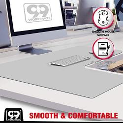Multipurpose Office Corner Desk Pad and Computer Large Corner Desk Pad - Waterproof Office Desk Mat and Corner Desk Blotter Pad - Home Office Accessories - Durable Corner Desk Pad Protector (Gray)