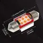Phinlion Super Bright DE3175 LED Purple Bulb 3030 6-SMD Festoon 1.25'' 31mm DE3021 DE3022 LED Bulbs for Car Interior Map Dome Trunk Courtesy Light, Pack of 4