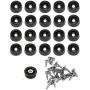 20 Small Round Rubber Feet W/SCREWS - .250 H X .671 D - Made in USA - Food Safe Cutting Boards Electronics Crafts #