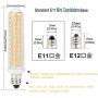 E11 LED Bulb, Dimmable 100W E11 Halogen Bulb Replacement, 9W 1100lm Patented Product,E11 Mini Candelabra Base, for Indoor Decorative Lighting,Warm White 3000K, 2-Pack