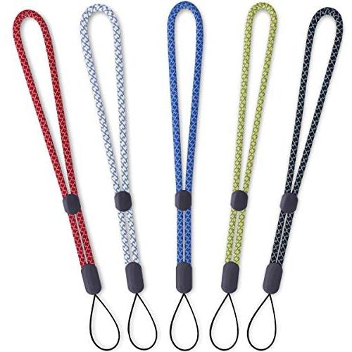 YOUOWO Wrist lanyard Reflective hand srap Lanyards 5 PACK small lanyard for Flashlight Outdoor portable water cup USB Flash Drive Cell Phone Key iPod Mp3 mp4 ID Card Badge holder