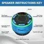 Bluetooth Speakers, BassPal IPX7 Waterproof Portable Wireless Shower Speaker with LED Display, FM Radio, Suction Cup, Light Show, TWS, Loud Stereo Sound for Pool Beach Home Party Travel Outdoors