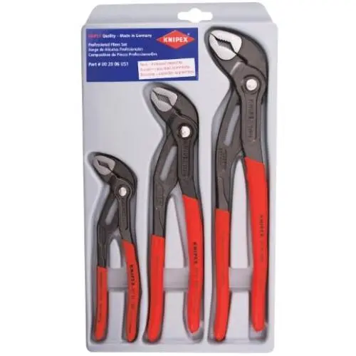 KNIPEX Tools - 3 Piece Cobra Pliers Set (7, 10, & 12) (002006US1)